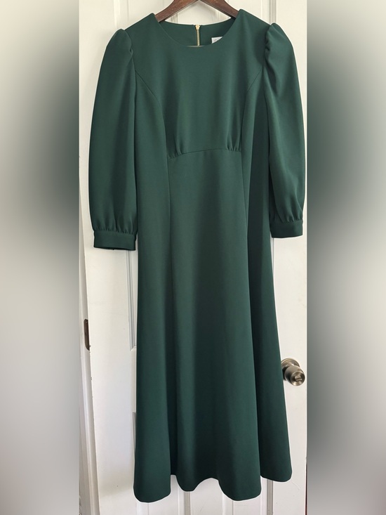 Calvin Klein Dresses & Skirts - Classic Long Sleeve Forest Green Midi Dress